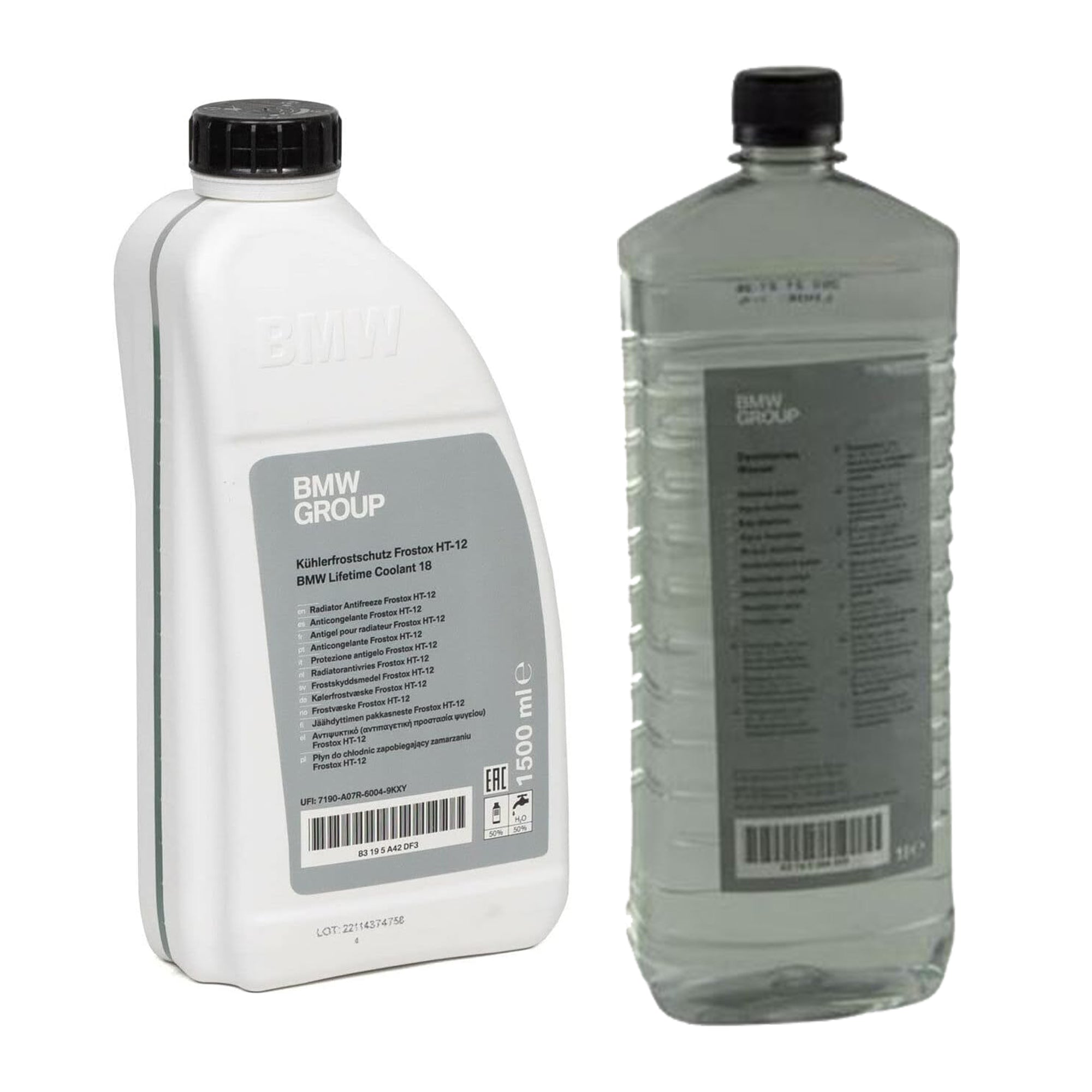 Pachet antigel BMW HT-12 Lifetime Coolant 18 verde 1.5 litri si 1 litru apa distilata