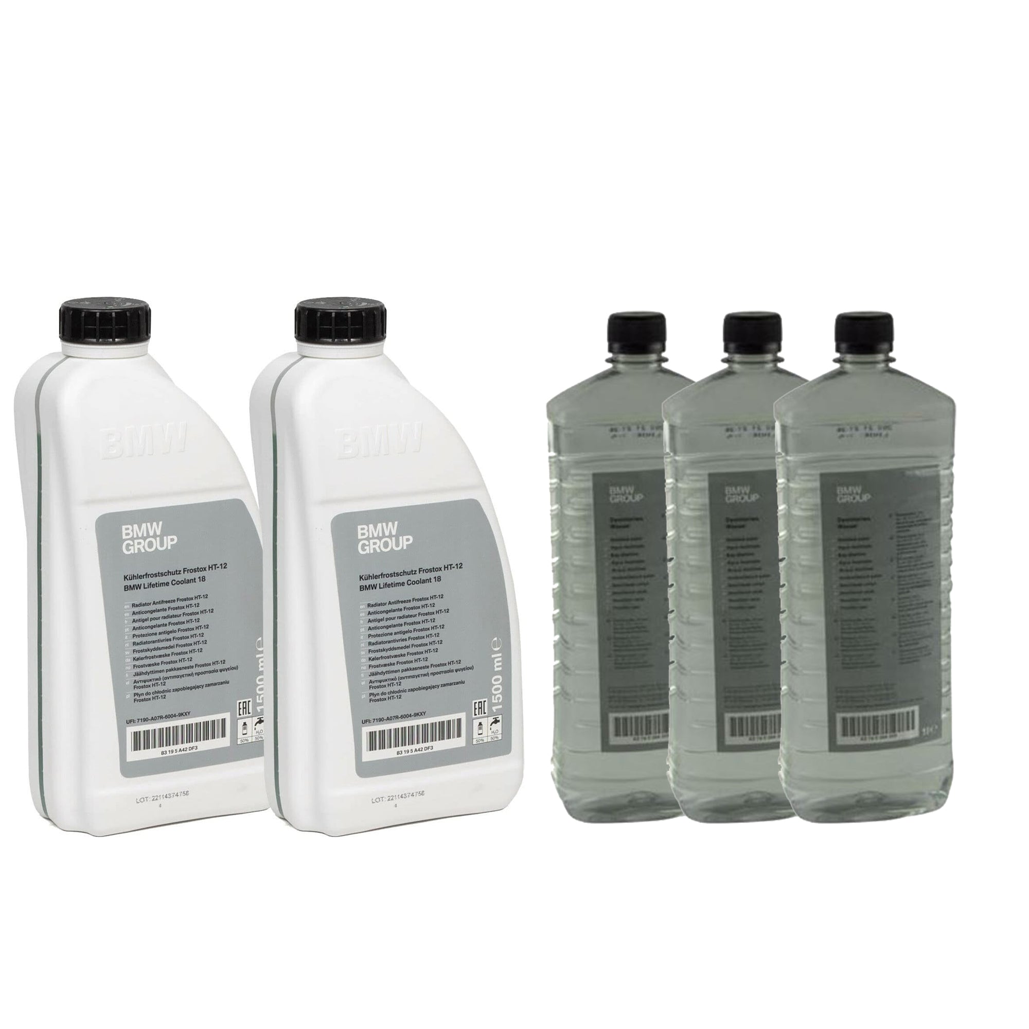 Pachet antigel BMW HT-12 Lifetime Coolant 18 verde 3 litri si 3 litri apa distilata