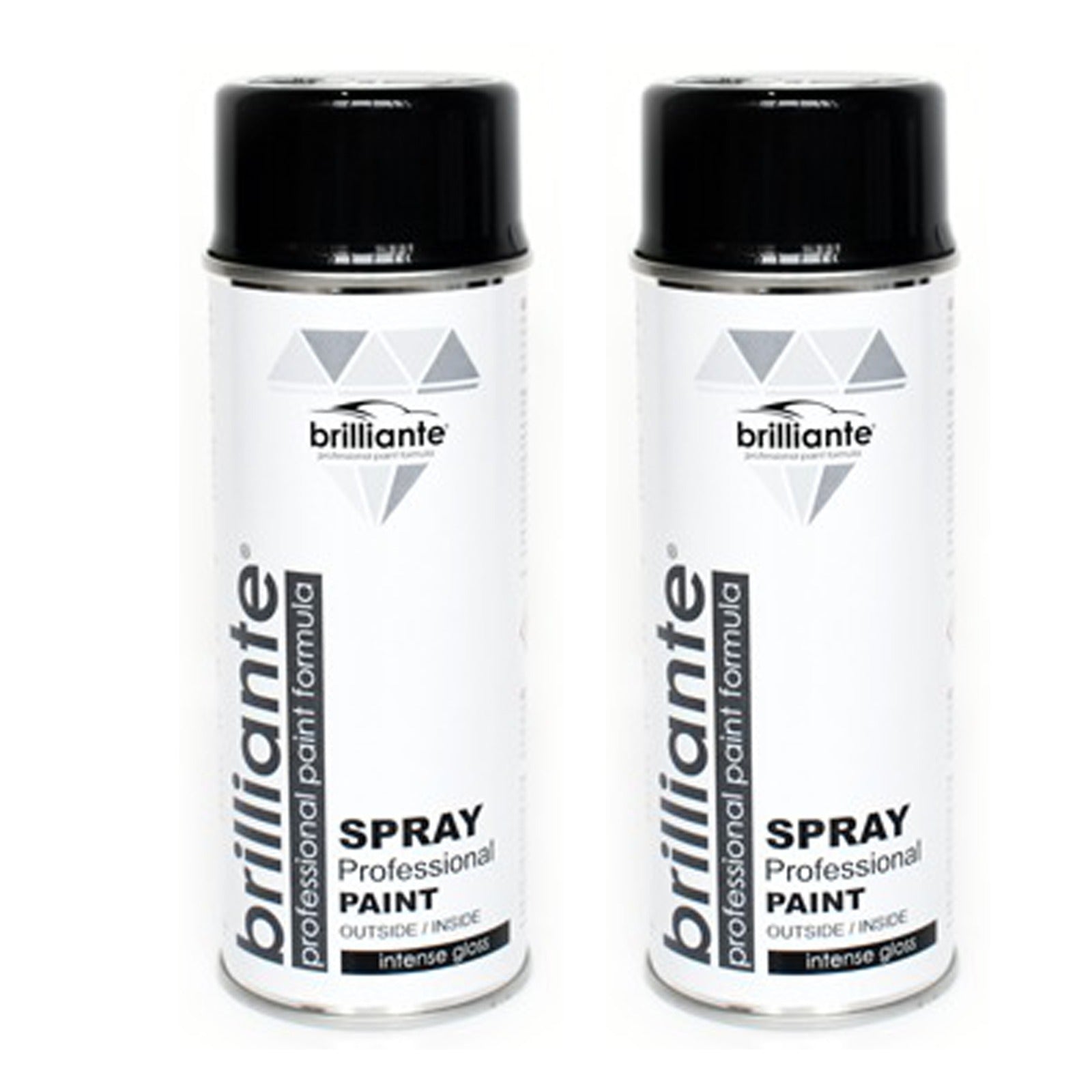 Pachet 2 x Vopsea spray negru lucios RAL 9005 Brilliante 400 ml