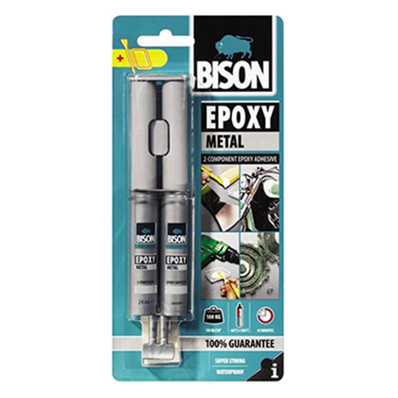 Adeziv Bison bicomponent Epoxy Metal 2 x 12 ml