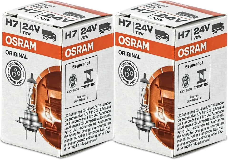 Pachet 2 Becuri Camion 24V H7 70 W Original, Osram