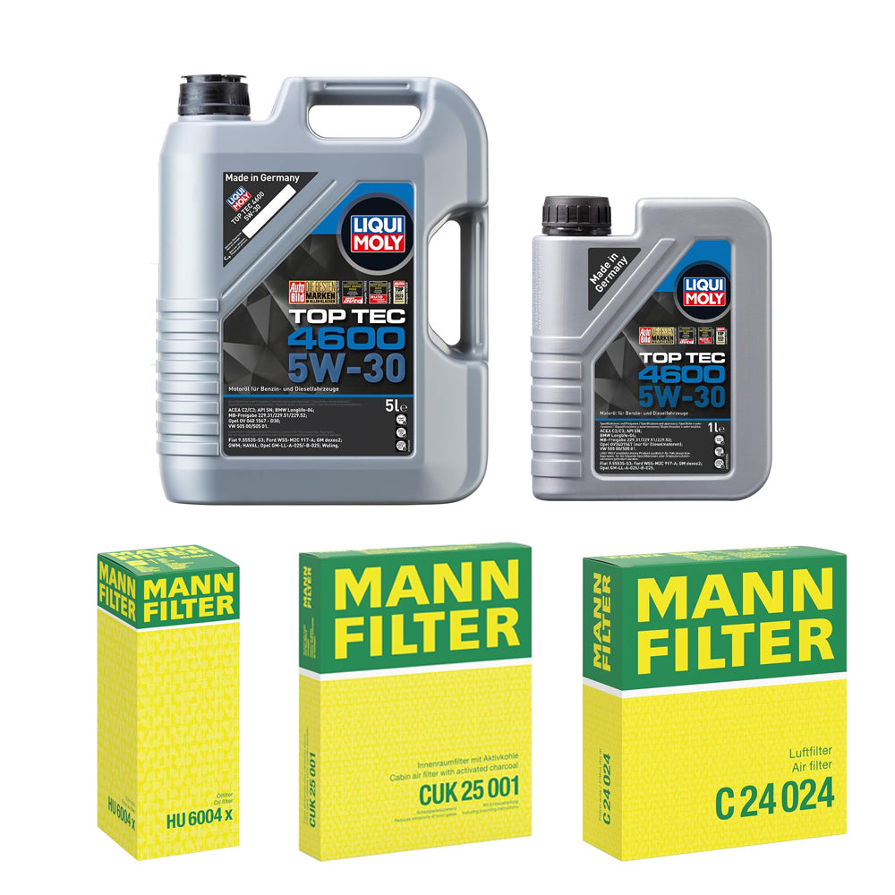 Pachet Revizie Carbon Ulei Liqui Moly TopTec 4600 + Filtre Mann pentru BMW seria 1 (F20/F21) 116d