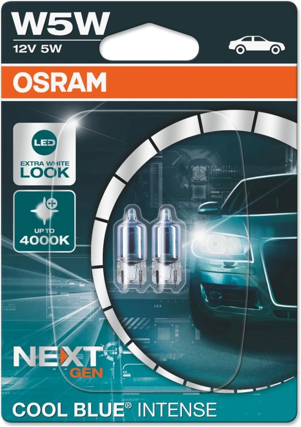 Set 2 becuri W5W Osram Cool Blue Intense NextGen blister