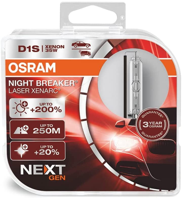 Set 2 becuri Xenon D1S Osram Xenarc Night Breaker Laser NextGen +200%