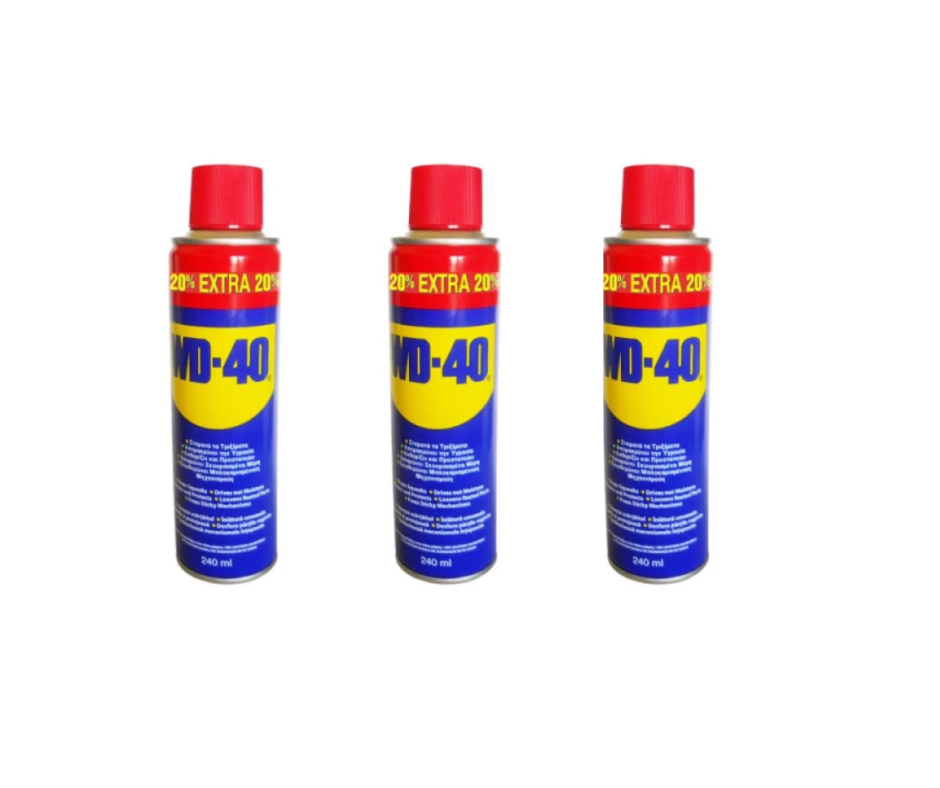 Pachet PROMO 2+1 gratis lubrifiant multifunctional WD40 240 ml + 20% Extra